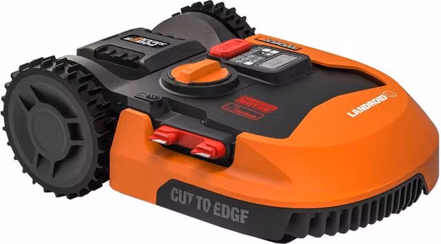 Robot rasaerba automatico Worx Landroid WR155E con tecnologia PowerShare, WiFi e taglio Cut to Edge per giardini fino a 2000 m2, colore arancione – 1