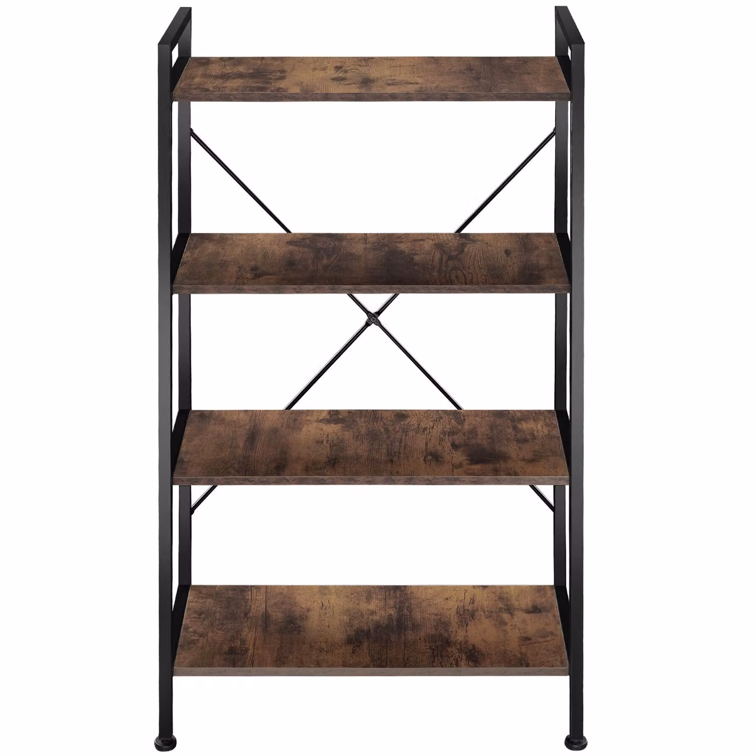 Scaffale Leeds TecTake in stile industriale in legno e metallo marrone, L: 121.5 cm, P: 31.5 cm, H: 67.5 cm – 3