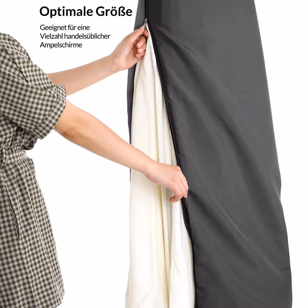 Copertura per parasole semaforico Deuba in poliestere colore antracite L: 300 cm, H: 180 cm – 2