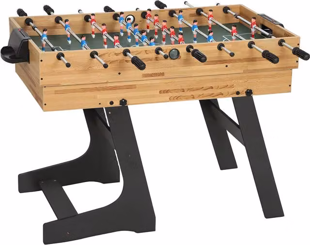 SPORTNOW Tavolo da Gioco 13 in 1 Pieghevole con Calciobalilla, Ping Pong, Hockey, Biliardo, Scacchi e Altri, Noce   Aosom Italy