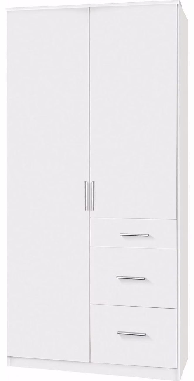 Armadio Joker 90x58x199cm bianco a 2 ante (18808)