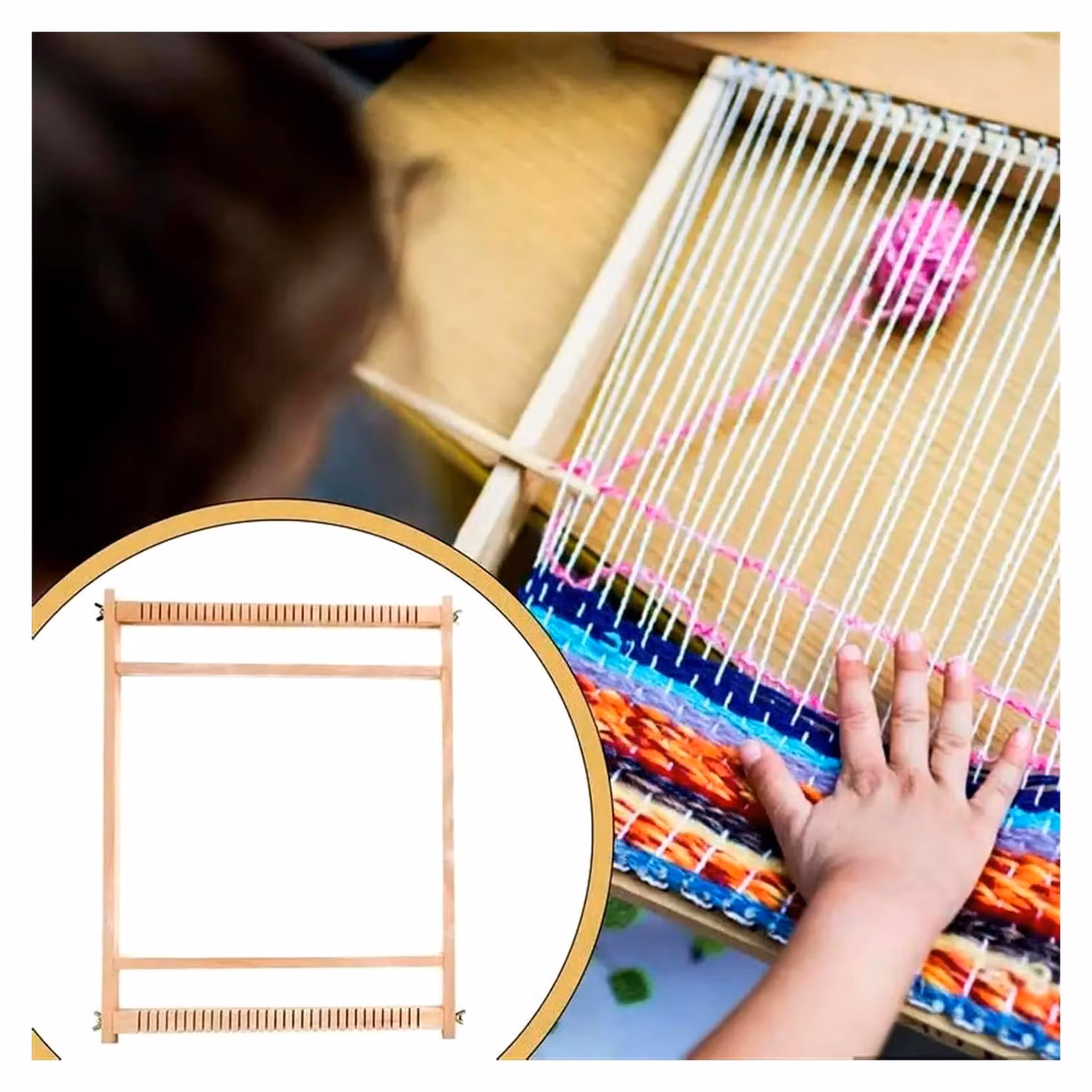 Telaio per tessitura manuale, ideale per progetti creativi fai-da-te
