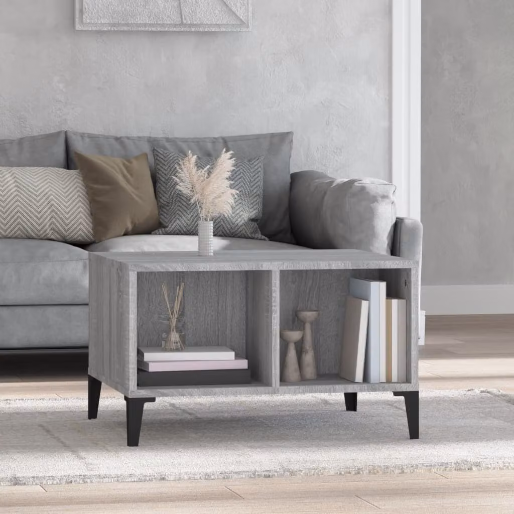 Maison Exclusive - Tavolino grigio Sonoma 60x50x36,5 cm Materiale ligneo