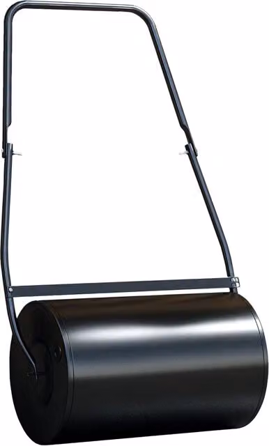 Rullo Compattatore per Prato e Giardino Xylo in Acciaio Nero con Capacità 38L, Dimensioni: 50 x 32 cm