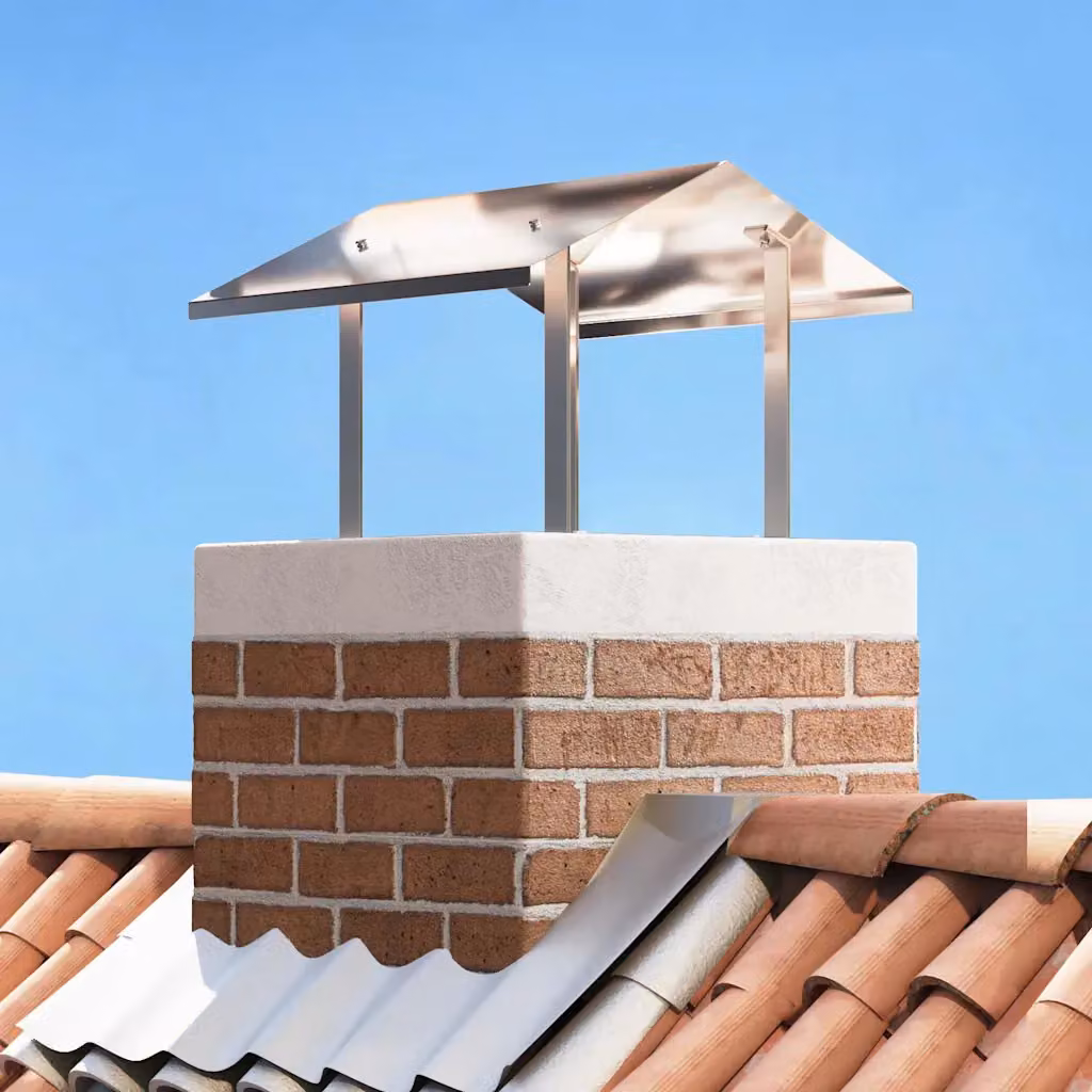 Cappa Camino vidaXL in Acciaio Inossidabile Argento L: 60 cm, P: 50 cm, H: 37 cm