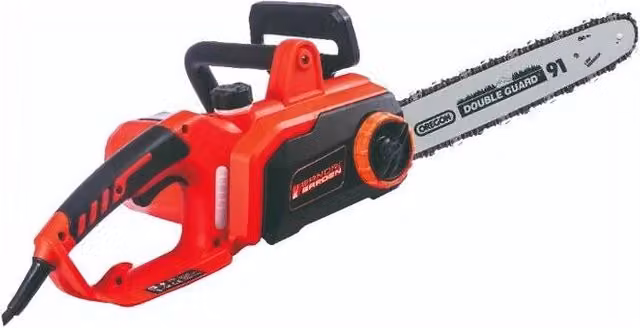 Elettrosega Elettrica Sandrigarden SG-ES 1635 da 1600 W con Barra Oregon 355 mm e Catena 3-8'' 53 Maglie colore Nero e Rosso