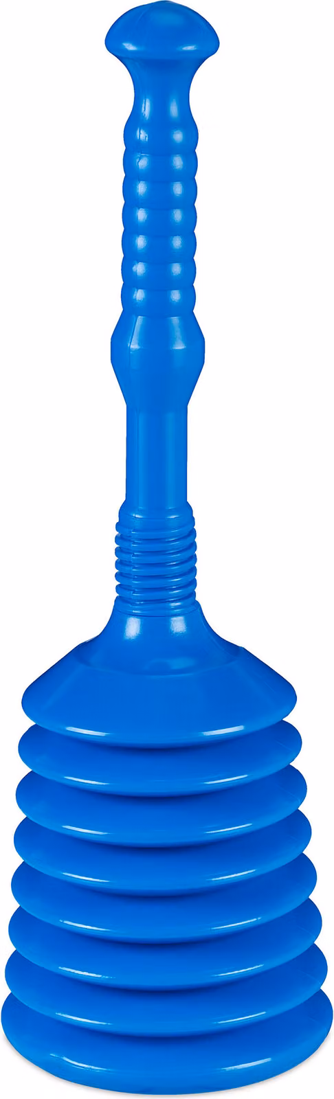 Relaxdays Sturalavandini con ventosa, HD: 49x15,5 cm, sturalavandini per intasamenti, WC, lavandino e doccia, plastica, blu