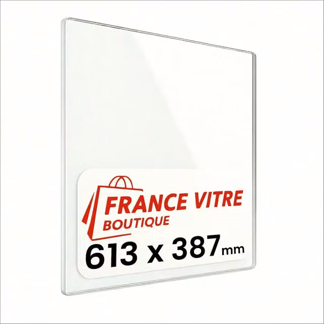 Vetro di ricambio per stufa a legna e caminetto resistente al fuoco France Vitre, L: 61,3 cm x H: 38,7 cm x Spessore: 4 mm – 1