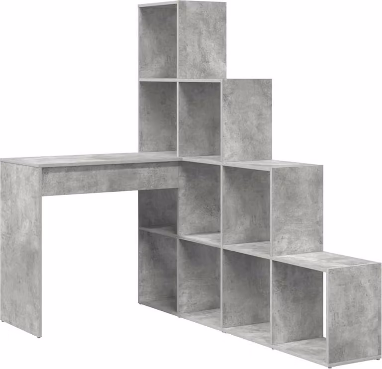 Scrivania ad angolo Grigio cemento 101,5 x 149,5 x 149,5 cm