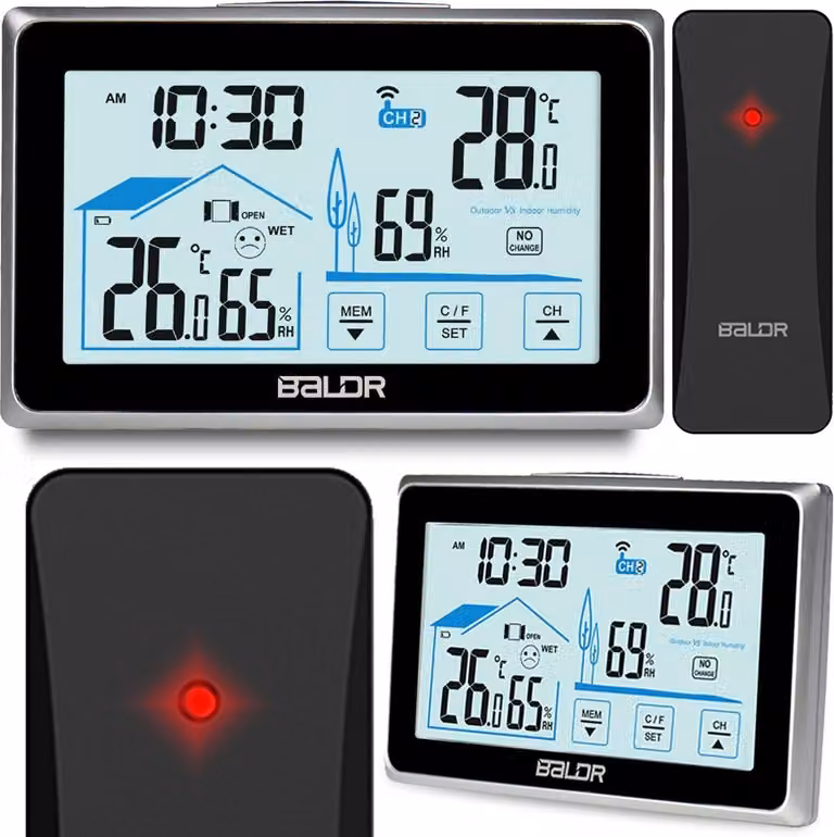 Stazione meteo con display BD-910 nero
