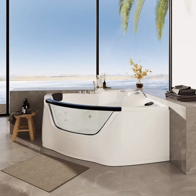 Vasca idromassaggio angolare da interno con riscaldamento Bliss colore bianco L/P: 150 x 150 cm