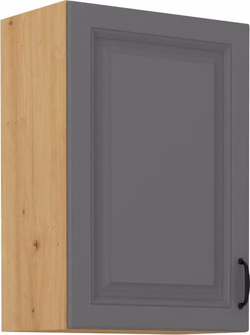 Armadietto superiore da cucina SOPHIA - larghezza 50 cm, grigio / rovere artisan