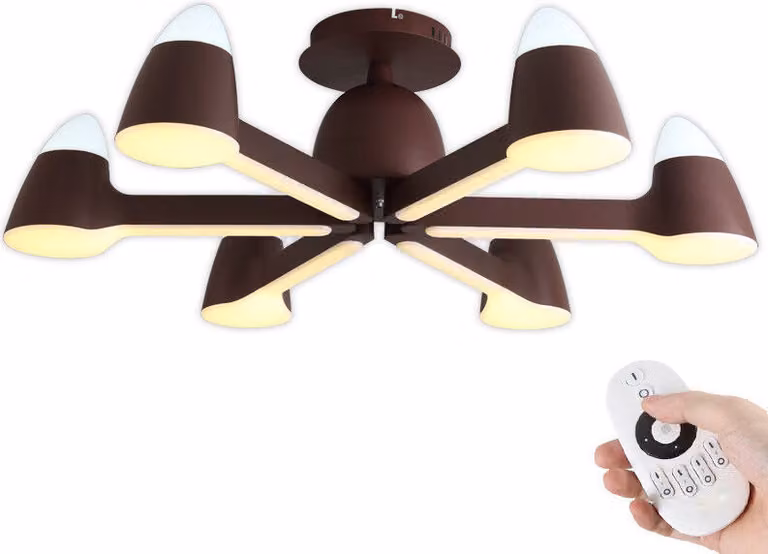 Plafoniera LED 9072-6 con telecomando Colore della luce/luminosità regolabile Paralume in acrilico