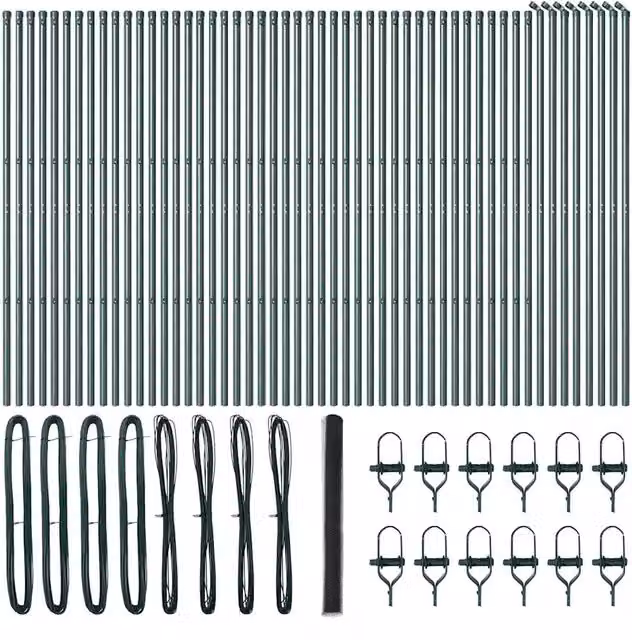 Palo per recinzione VIDAXL in acciaio e PVC grigio, forma tonda, H: 150 cm, L: 100 cm