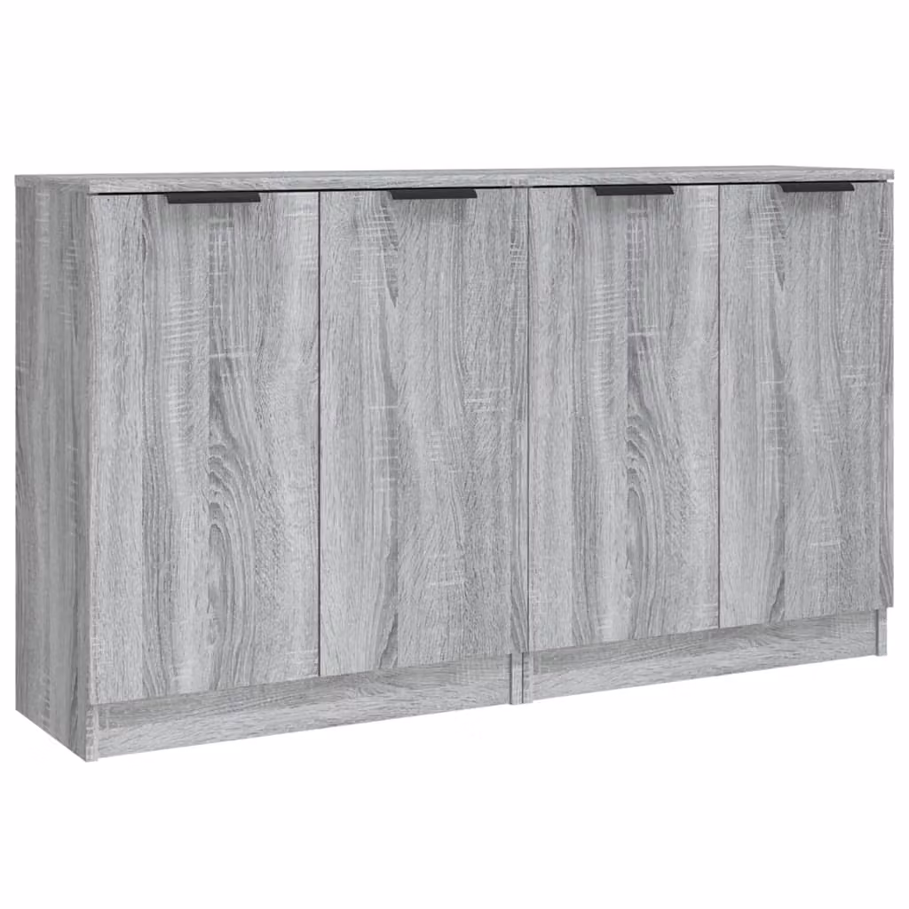 Credenze 2 pz Grigio Sonoma 60x30x70 cm in Legno Multistrato