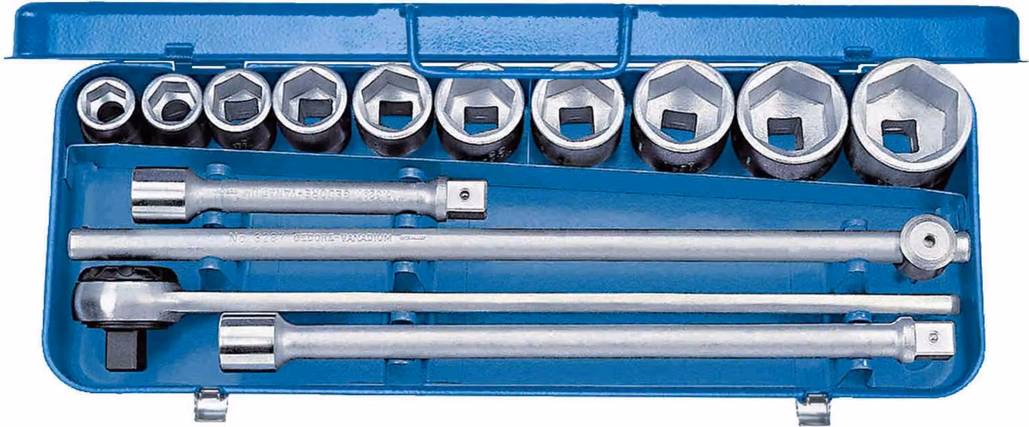 GEDORE 32 EMZ set di chiavi a bussola 3/4" 14 pezzi esagono 22-50 mm, 6280180