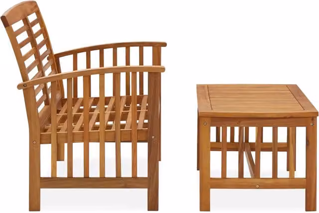 Set Divani da Giardino 2 pz | Set Salotto da Giardino in Legno Massello di Acacia