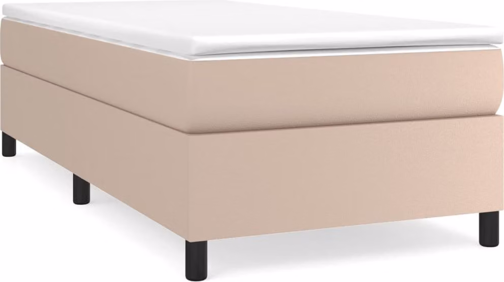 Giroletto a Molle con Materasso Cappuccino 100x200cm Pelle finta