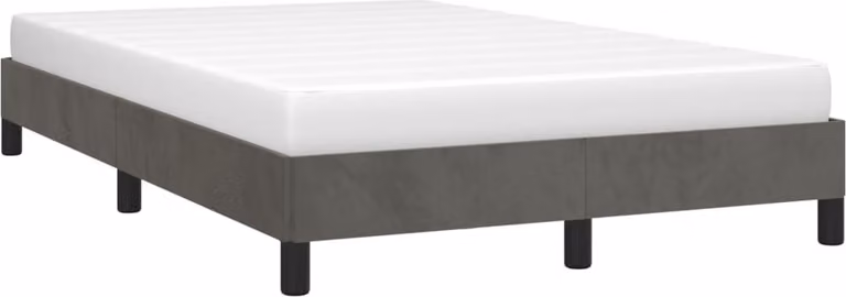 Giroletto senza Materasso Grigio Scuro 120x200 cm Velluto