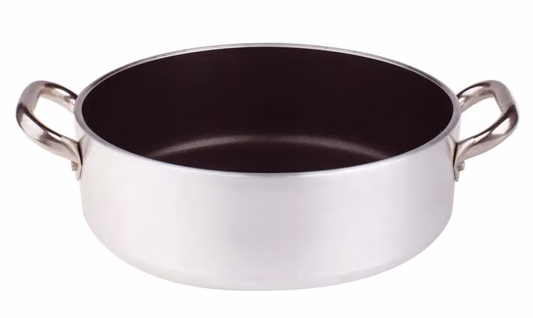 Casseruola Bassa in alluminio antiaderente 5mm con due maniglie, diam. 28cm