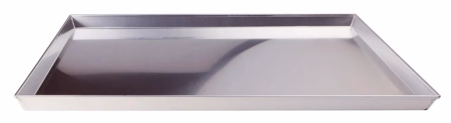 Teglia Rettangolare in lega alluminio 3003 con orlo, dim.65x45cm