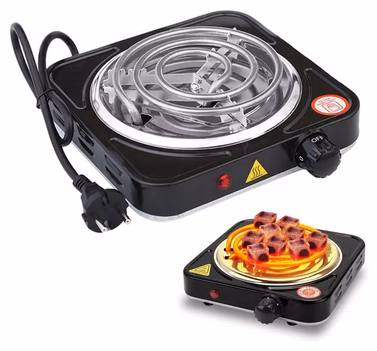 Accenditore elettrico a carbone da 1000 W, riscaldamento rapido per barbecue e narghilè