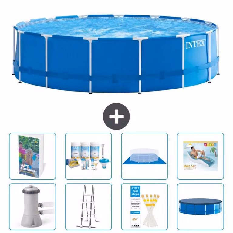 Piscina fuori terra a struttura - 457x122 cm - 7 pezzi - Modello S683