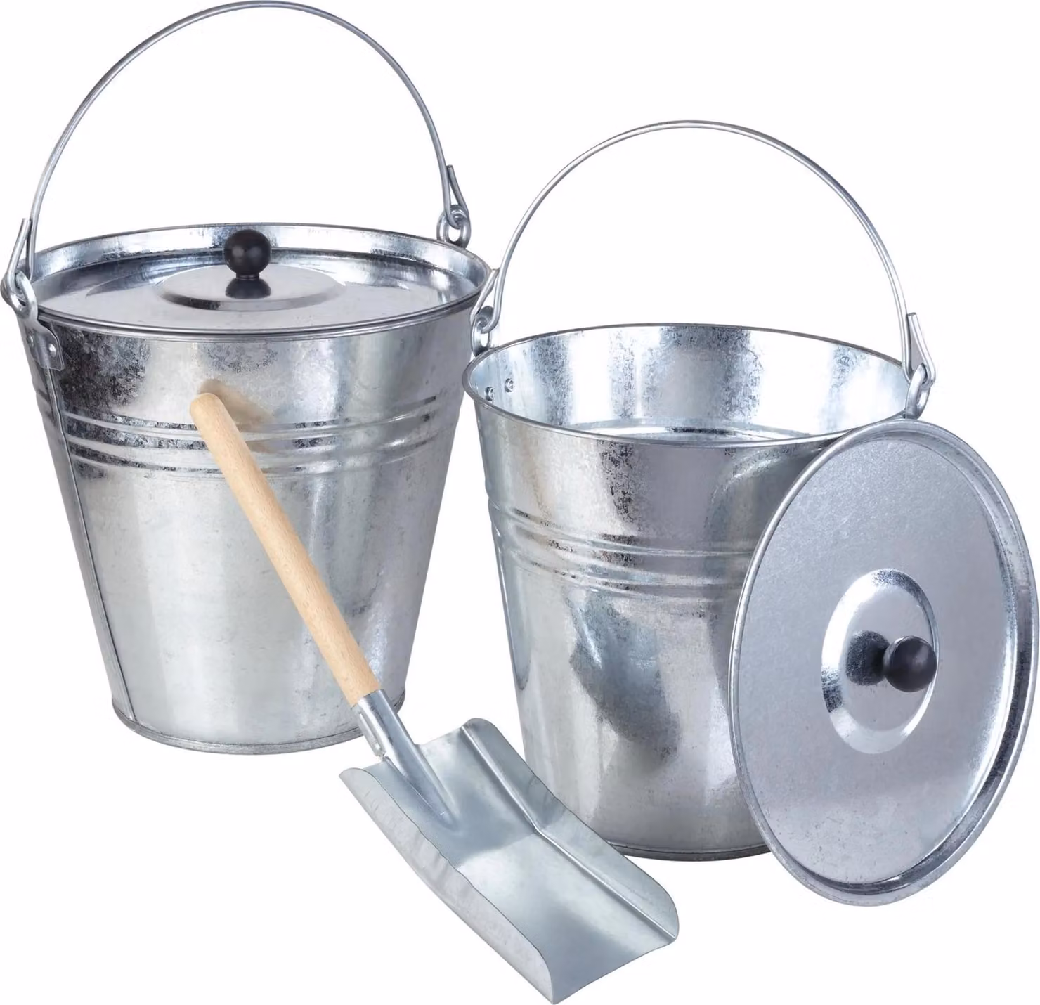 Set di secchi in zinco, 5 pezzi