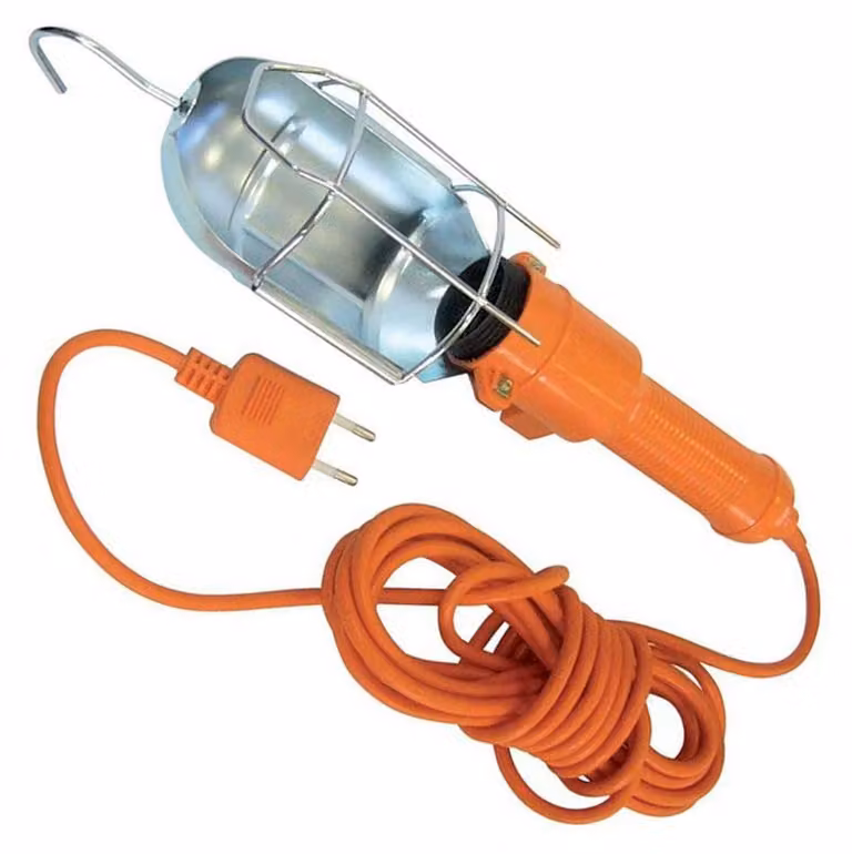 Portalampada E-27 con cavo da 5 metri, portatile, adatto per interni ed esterni