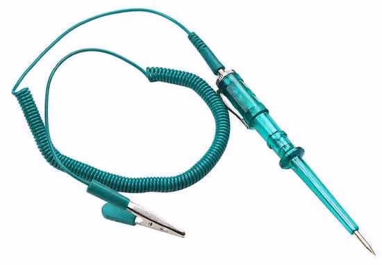 Set di penne di prova elettriche - Set da 2 penne di prova da 6 V, 12 V e 24 V in verde