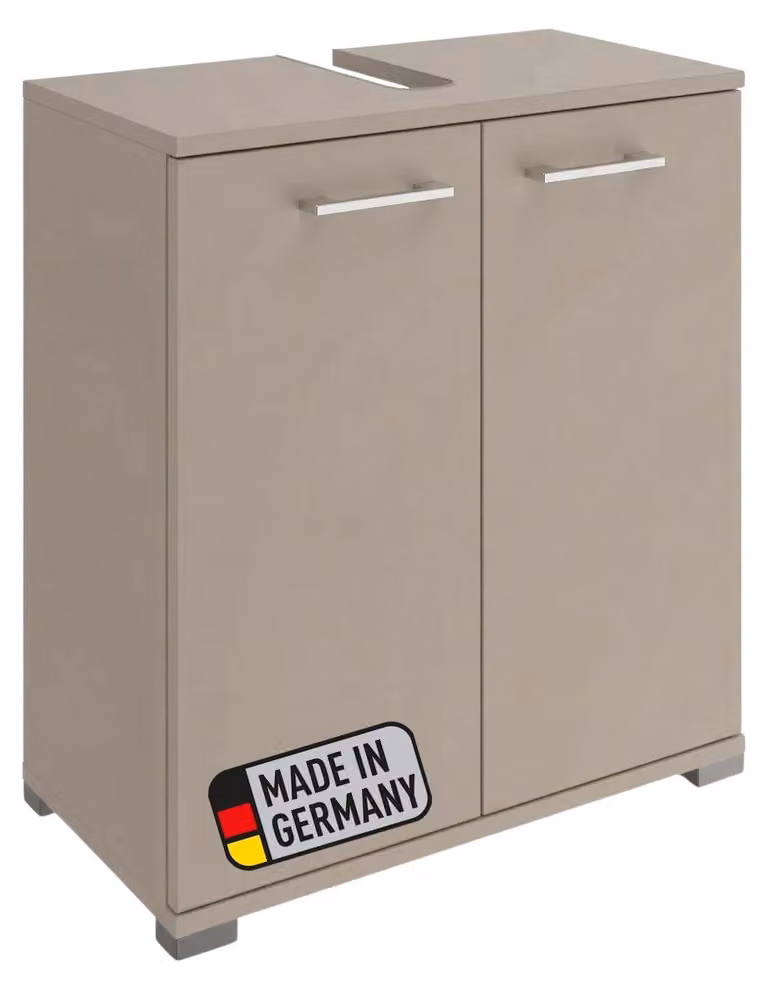Probus Basic: Mobiletti sotto lavello dal design moderno, colore cashmere, larghezza 60 cm