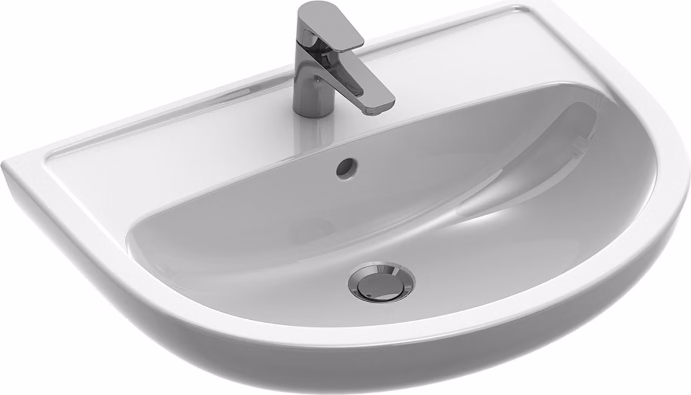 Villeroy & Boch Saval 2.0 lavabo con foro per rubinetto e troppopieno 650x191x480mm bianco