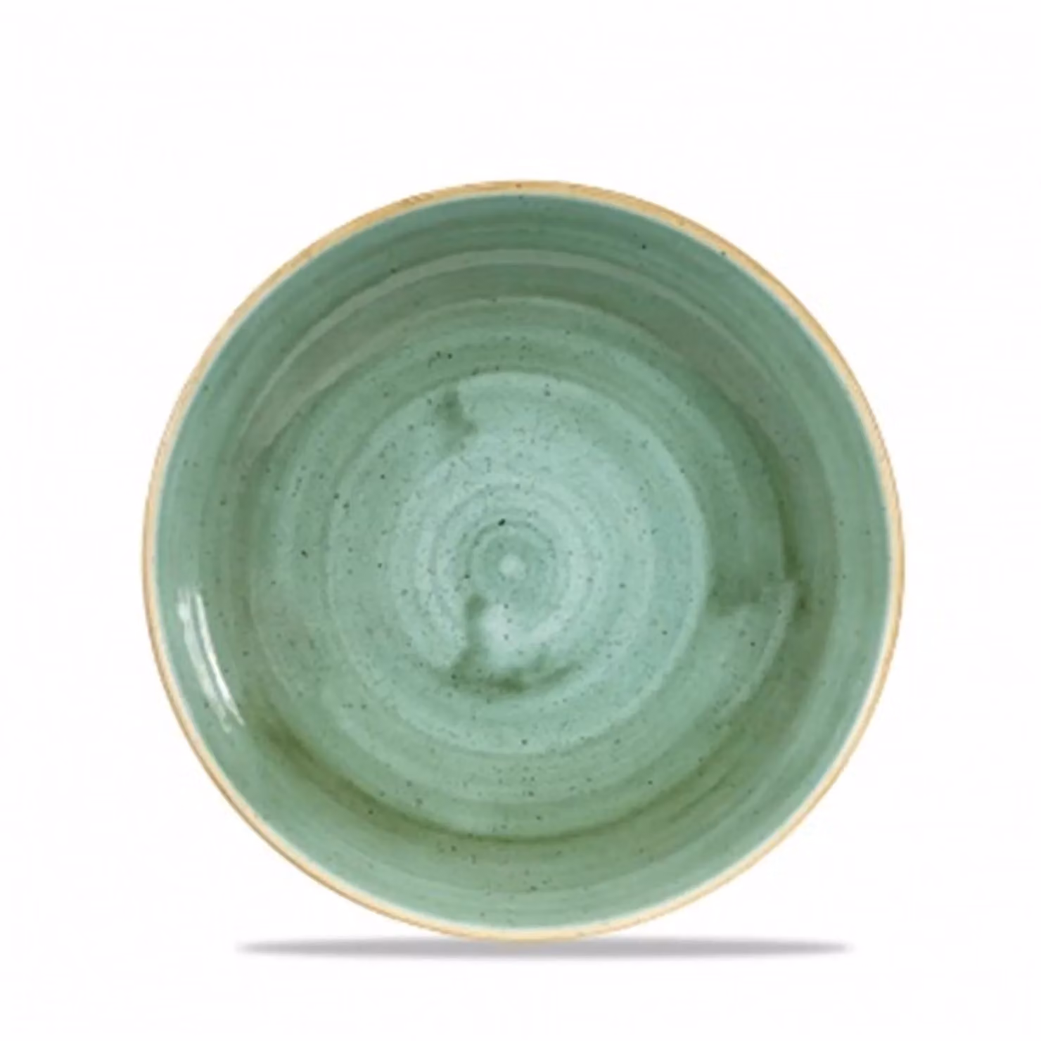 Piatto fondo in porcellana verde stone, diam. 25cm, 12 pezzi