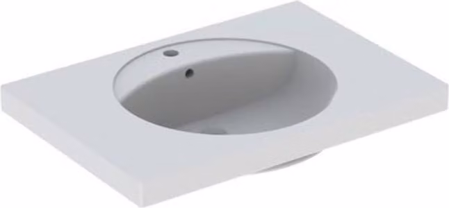 Lavabo Keramag Preciosa 124280, 80x55cm bianco (alpin) con foro per rubinetto, con sfioratore 124280000