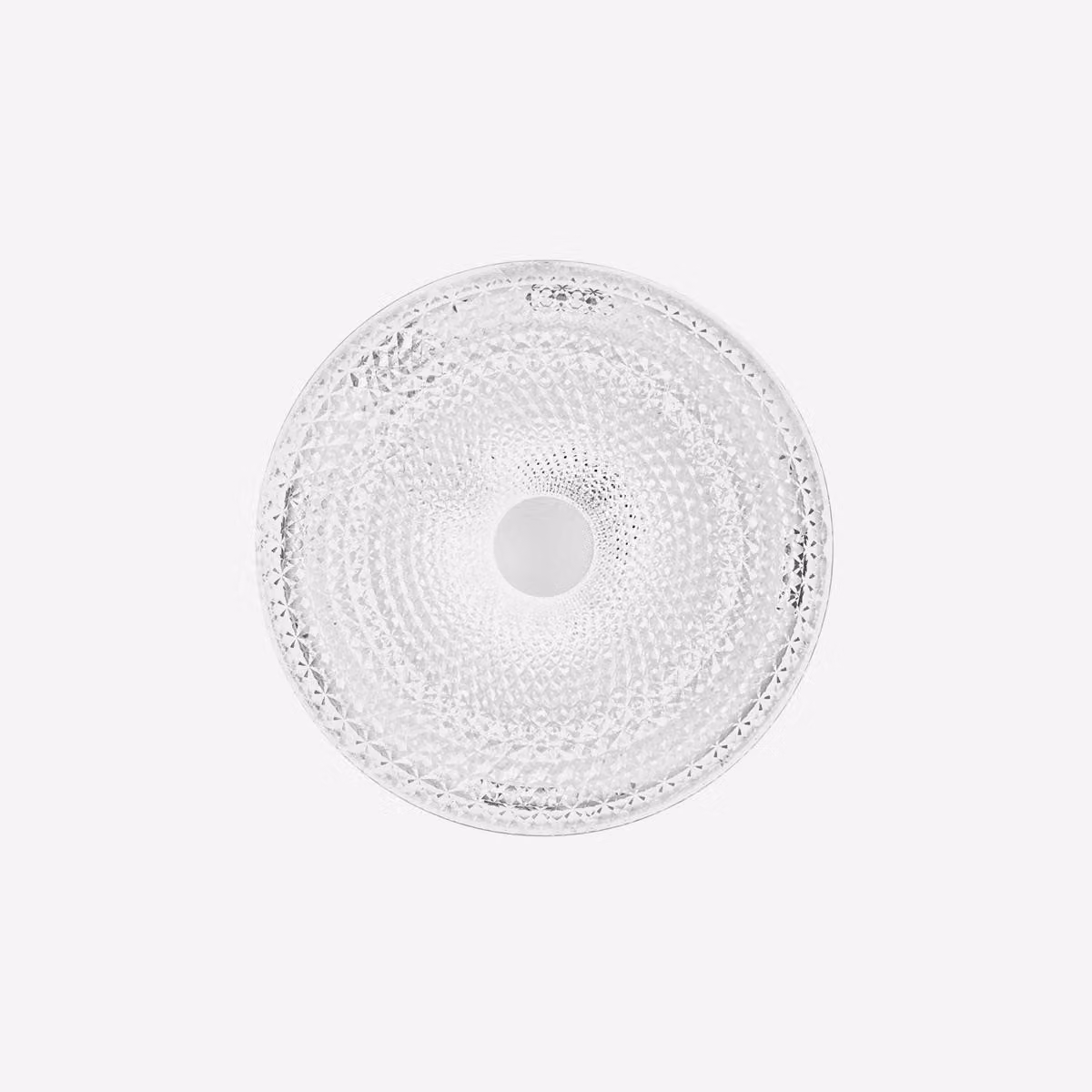 Plafoniera a LED bianca UNIKA con effetto diamante e CCT. Wi-Fi e telecomando da 50 cm inclusi.