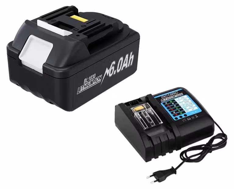 Batterie, capacità 6000 mAh, design ricaricabile, 1 caricabatterie da 6,0 Ah, 4 A