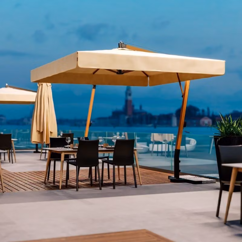 Ombrellone Riviera Aluwood Ombrellificio Veneto