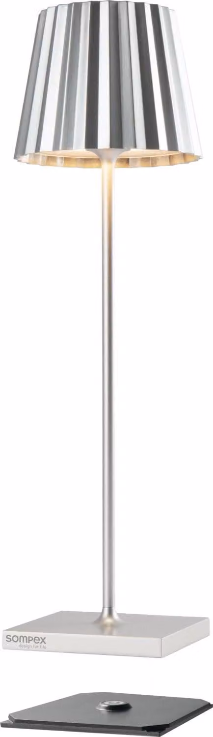 Lampada da tavolo SOMPEX Troll 2.0, altezza: 380 mm, argento