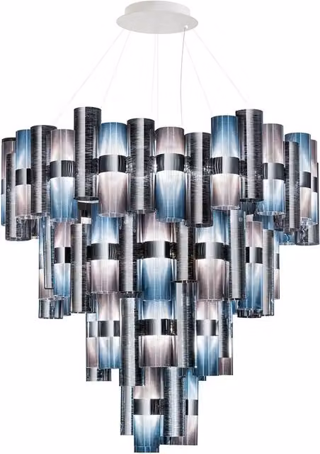 Lampada a sospensione Slamp La Lollona LED dimmabile in vetro e metallo multicolore