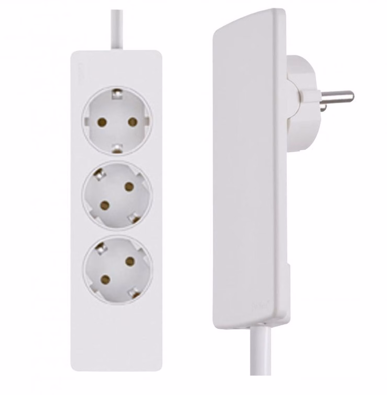 Prese piatte, multipresa a 3 prese, cavo di prolunga da 1,5 m EVOline Plug