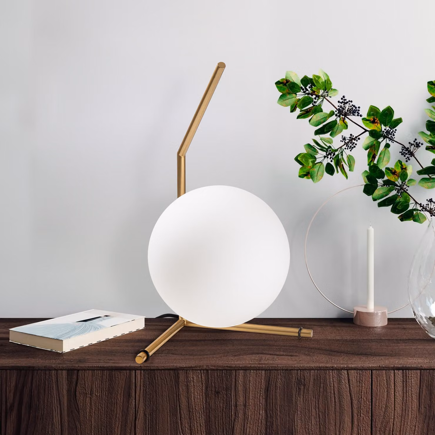 Opviq, Luminar - 14166, lampada da tavolo, oro, CORPO IN METALLO, 23 x 28 x 42 cm