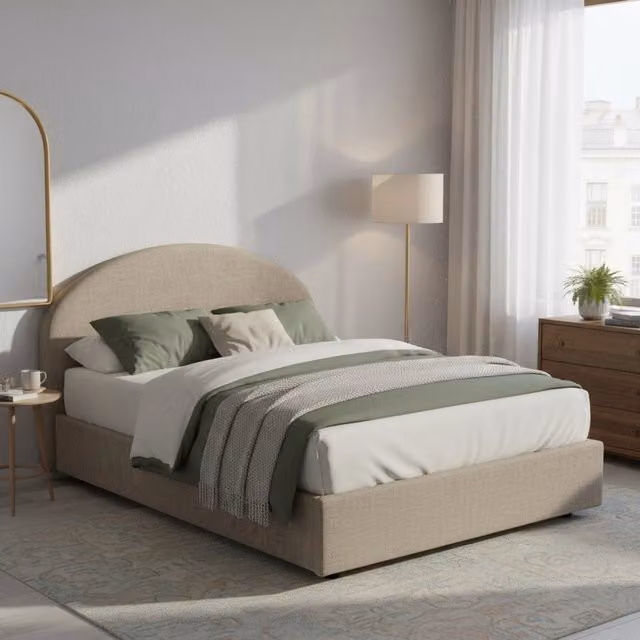 Letto Matrimoniale Fiorella Talamo Italia con Contenitore a Alzata, Grigio, 160x200 cm