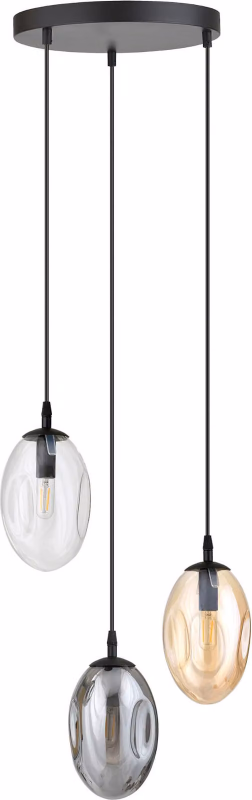 Lampadario Emibig 3xE14 10W ASTRAL con 3 paralumi multicolori 1268/3PREM