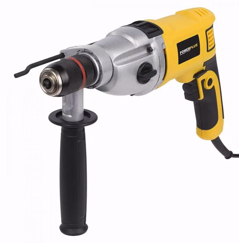 Trapano a percussione 1050 W mandrino rapido 13 mm 2 velocità + valigetta