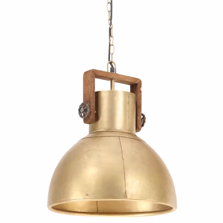 vidaXL Lampada a sospensione in stile industriale 25 W ottone rotonda 40 cm E27
