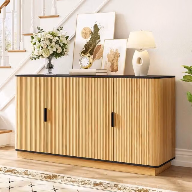 Credenza 4 Ante con Ripiani ¨C MINIMAL ¨C Legno, Multiuso, Stoccaggio