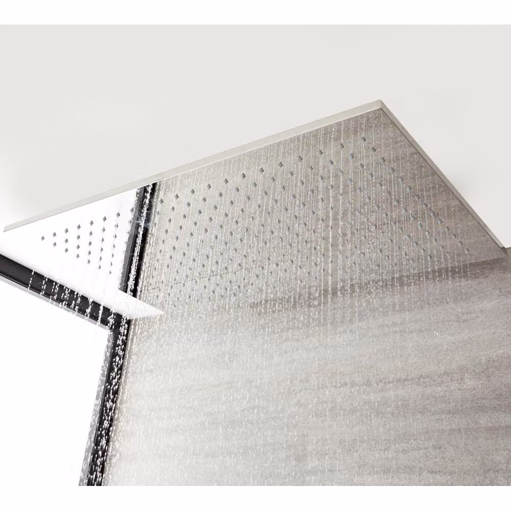 Soffione Doccia Incasso Rettangolare 800x500mm - Getto ampio effetto pioggia - Design Moderno - Trenton