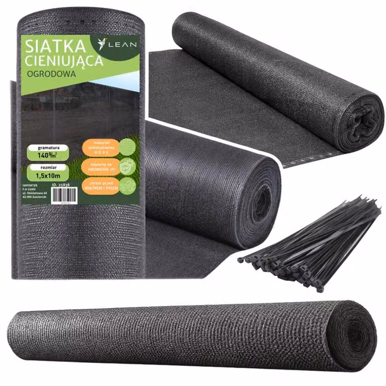 Rete ombreggiante per mascheramento recinzione grigia 1,5 m 10 m 140 g/m²