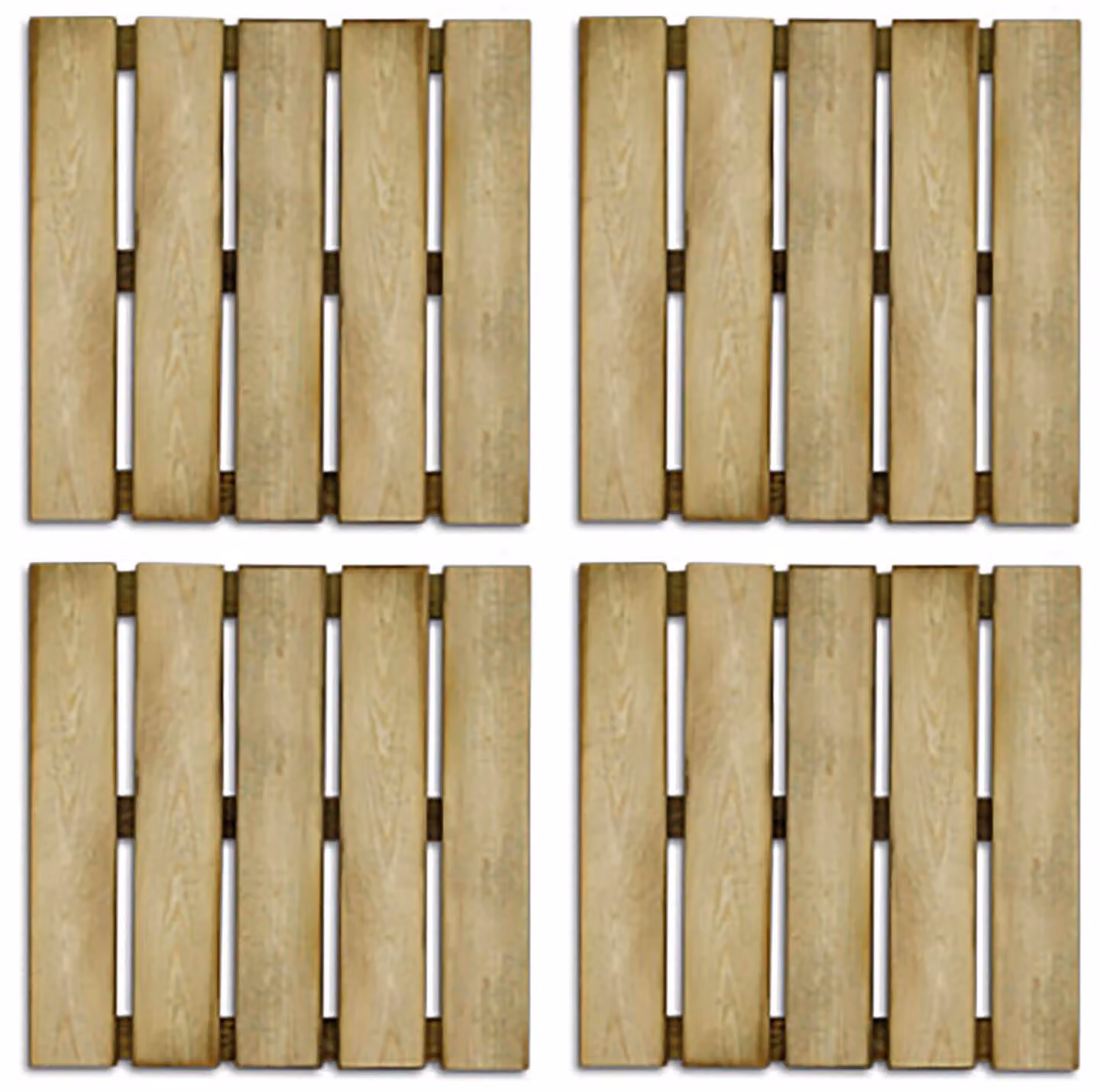 Pavimentazione da Esterno 4 Pezzi 50x50 cm in Legno Impregnato