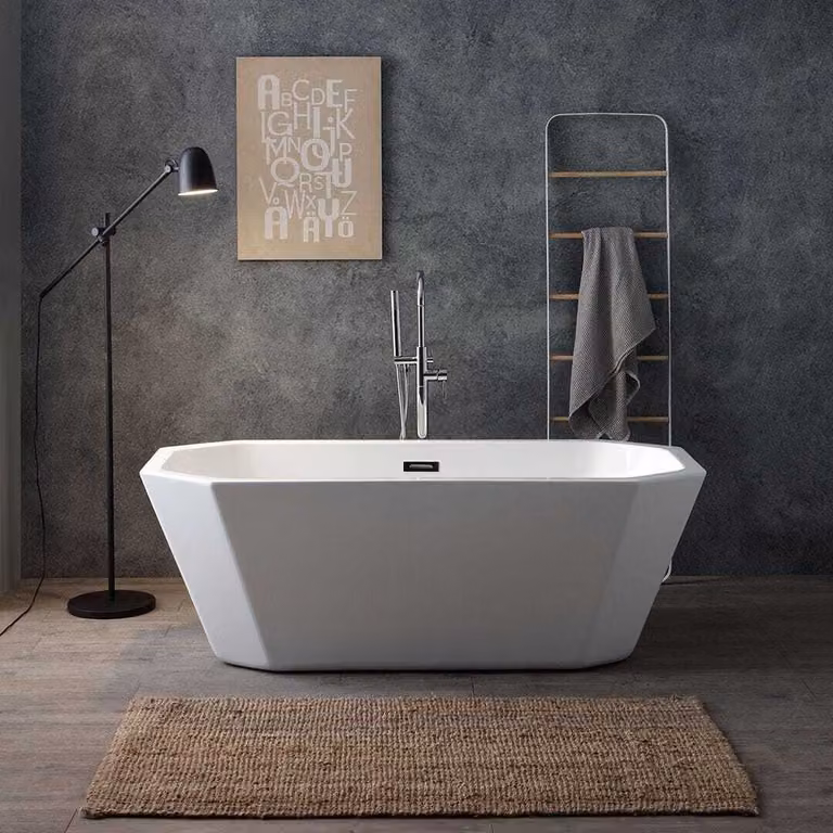 Vasca freestanding in acrilico bianco ottagonale | Betty